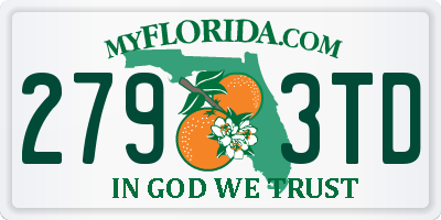 FL license plate 2793TD