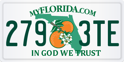 FL license plate 2793TE
