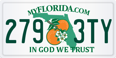 FL license plate 2793TY