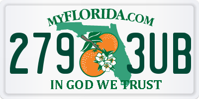 FL license plate 2793UB