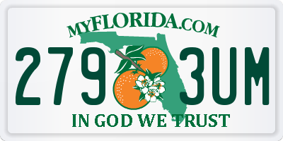 FL license plate 2793UM