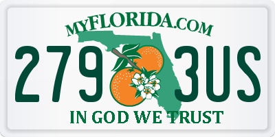 FL license plate 2793US
