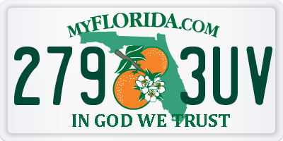 FL license plate 2793UV