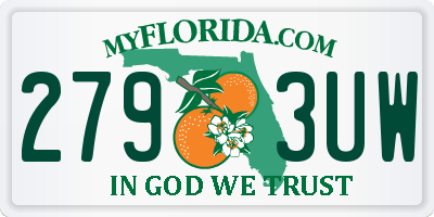 FL license plate 2793UW