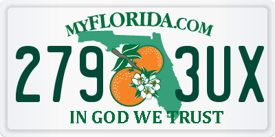 FL license plate 2793UX