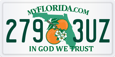 FL license plate 2793UZ