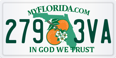 FL license plate 2793VA