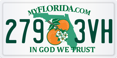 FL license plate 2793VH