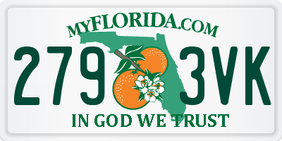 FL license plate 2793VK