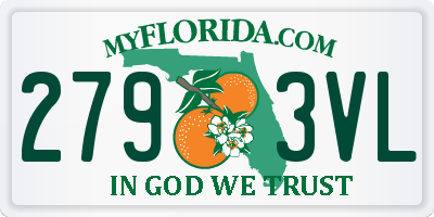 FL license plate 2793VL