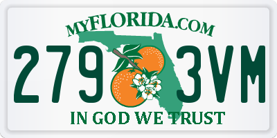 FL license plate 2793VM