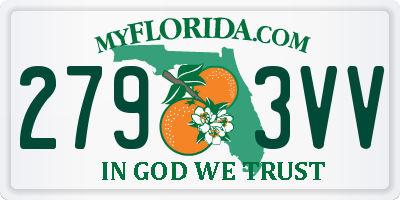 FL license plate 2793VV