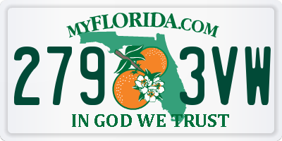 FL license plate 2793VW
