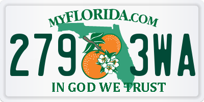 FL license plate 2793WA