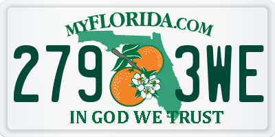 FL license plate 2793WE