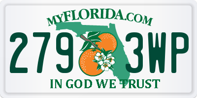 FL license plate 2793WP