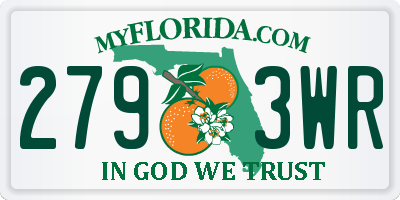 FL license plate 2793WR