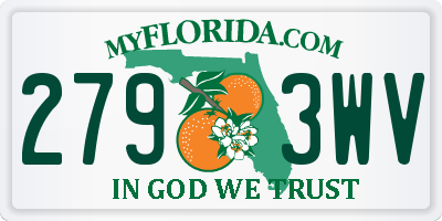 FL license plate 2793WV