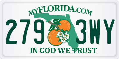 FL license plate 2793WY