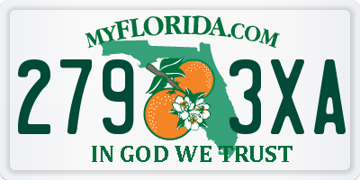 FL license plate 2793XA