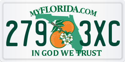 FL license plate 2793XC