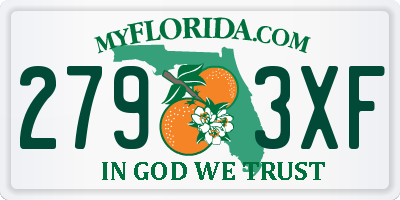 FL license plate 2793XF