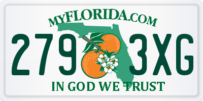 FL license plate 2793XG