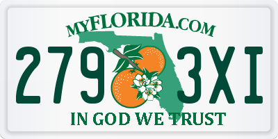 FL license plate 2793XI