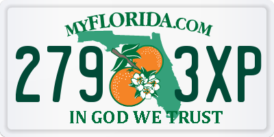 FL license plate 2793XP