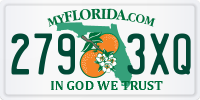 FL license plate 2793XQ