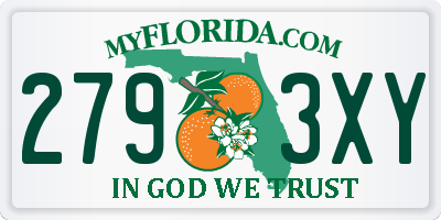 FL license plate 2793XY