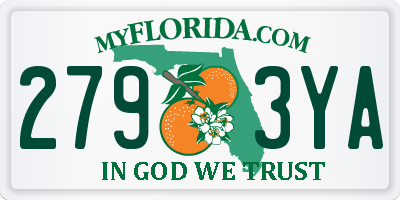FL license plate 2793YA