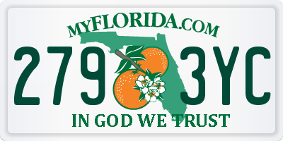 FL license plate 2793YC