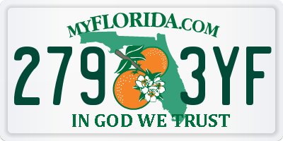 FL license plate 2793YF