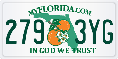 FL license plate 2793YG
