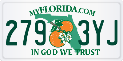 FL license plate 2793YJ