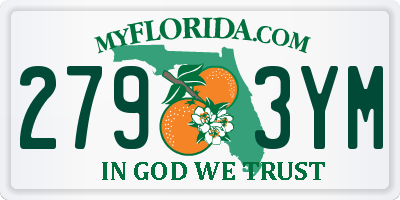 FL license plate 2793YM