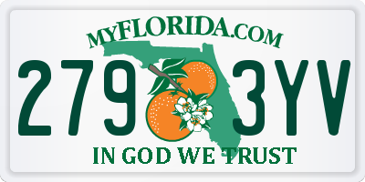 FL license plate 2793YV