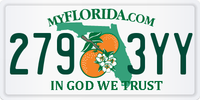 FL license plate 2793YY