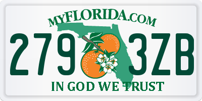 FL license plate 2793ZB