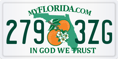 FL license plate 2793ZG