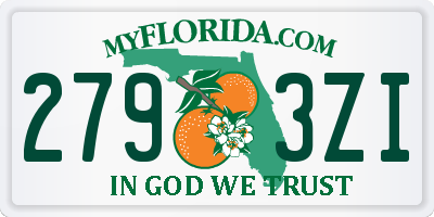 FL license plate 2793ZI