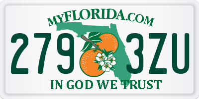 FL license plate 2793ZU