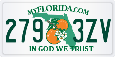FL license plate 2793ZV