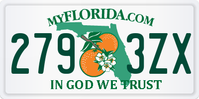 FL license plate 2793ZX