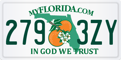 FL license plate 2793ZY