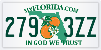 FL license plate 2793ZZ