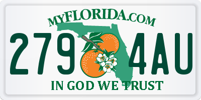 FL license plate 2794AU
