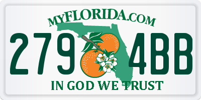 FL license plate 2794BB