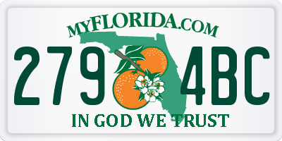 FL license plate 2794BC